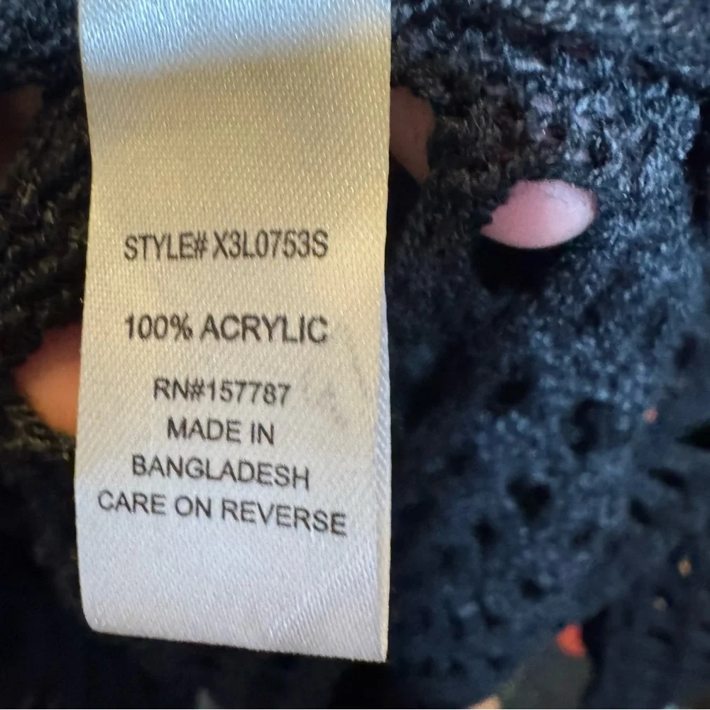 Sold! Women’s Black Open crochet Crochet Dress with Slip Dress Lining - Picture 5 of 6